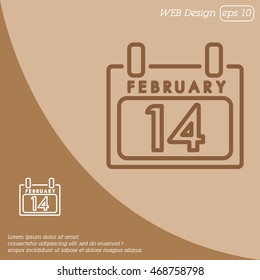 Web line icon. Calendar