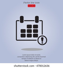 Web line icon. Calendar