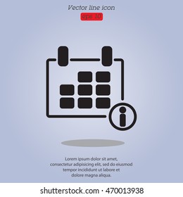 Web line icon. Calendar
