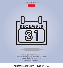 Web line icon. Calendar