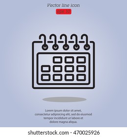 Web line icon. Calendar