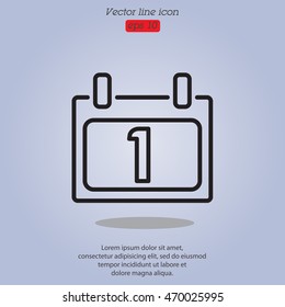 Web line icon. Calendar