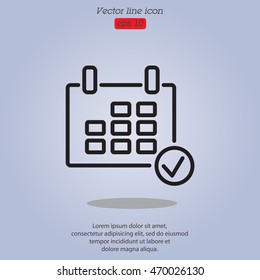 Web line icon. Calendar