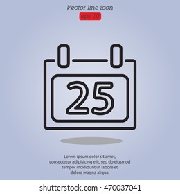 Web line icon. Calendar