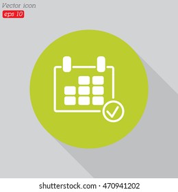 Web line icon. Calendar