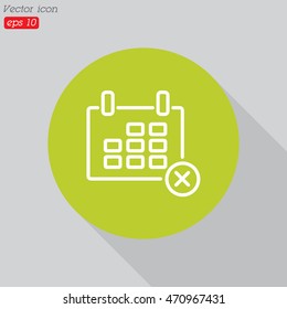 Web line icon. Calendar