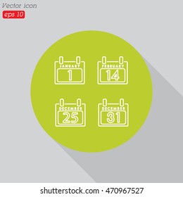 Web line icon. Calendar