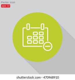 Web line icon. Calendar