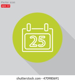 Web line icon. Calendar