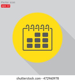 Web line icon. Calendar