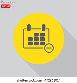 Web line icon. Calendar
