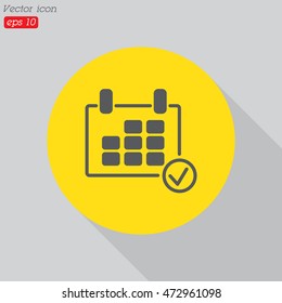 Web line icon. Calendar