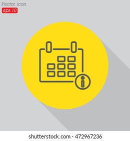 Web line icon. Calendar