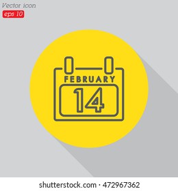 Web line icon. Calendar