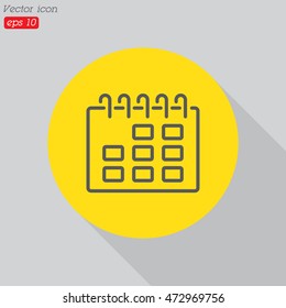 Web line icon. Calendar