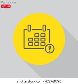 Web line icon. Calendar