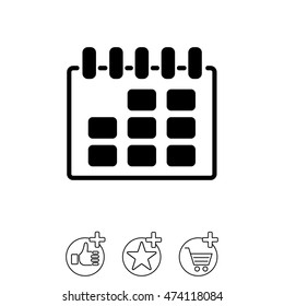 Web line icon. Calendar