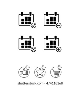 Web line icon. Calendar