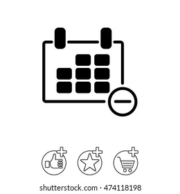 Web line icon. Calendar