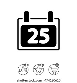 Web line icon. Calendar