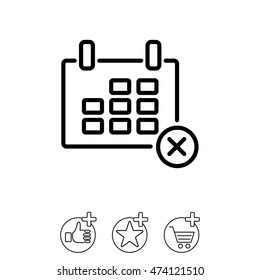 Web line icon. Calendar