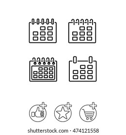 Web line icon. Calendar