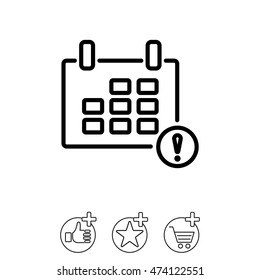 Web line icon. Calendar