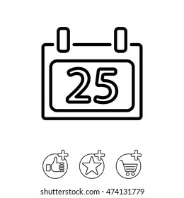 Web line icon. Calendar