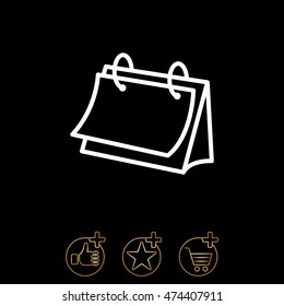 Web line icon. Calendar