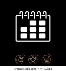 Web line icon. Calendar