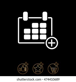 Web line icon. Calendar