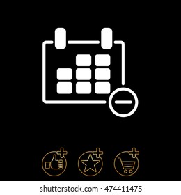 Web line icon. Calendar