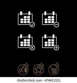 Web line icon. Calendar