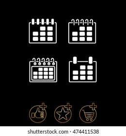 Web line icon. Calendar