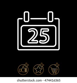 Web line icon. Calendar