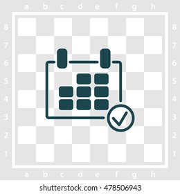 Web line icon. Calendar