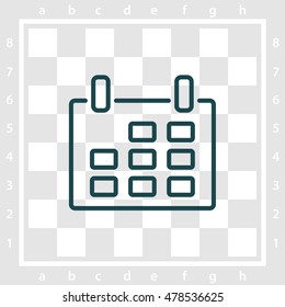 Web line icon. Calendar