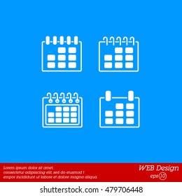 Web line icon. Calendar