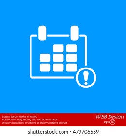 Web line icon. Calendar