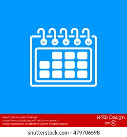 Web line icon. Calendar