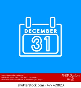 Web line icon. Calendar