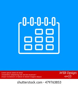 Web line icon. Calendar