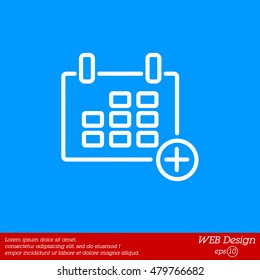 Web line icon. Calendar