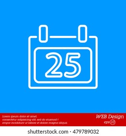 Web line icon. Calendar