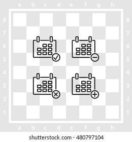 Web line icon. Calendar