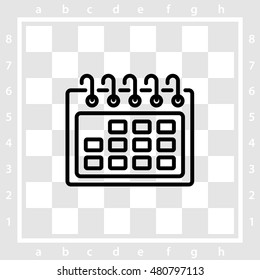 Web line icon. Calendar