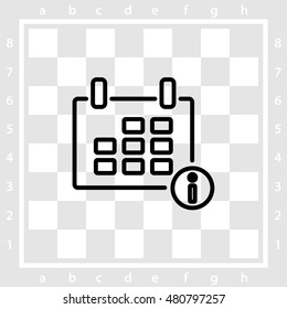 Web line icon. Calendar