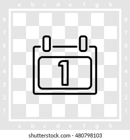 Web line icon. Calendar