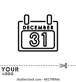 Web line icon. Calendar