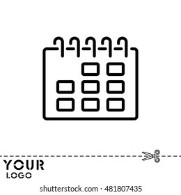 Web line icon. Calendar